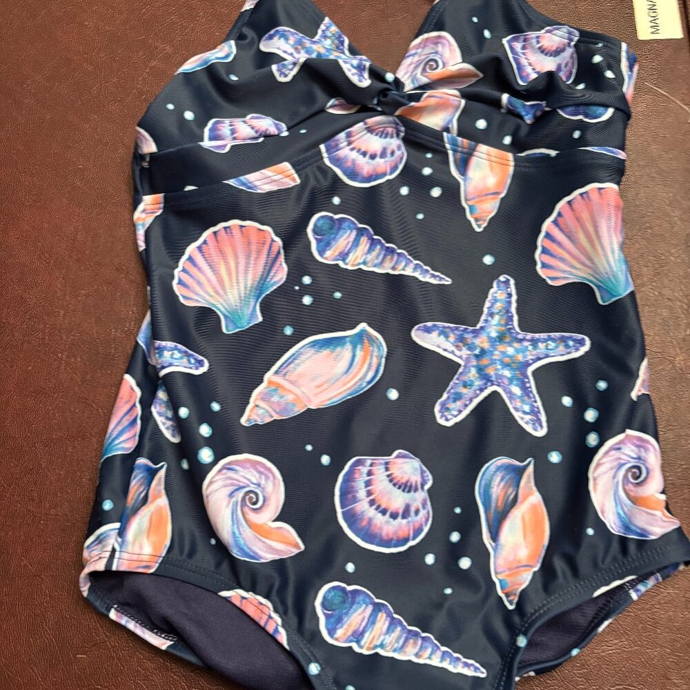NWT Girls Lands End one piece bathing suit size 8